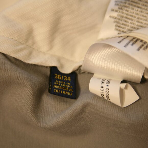 Polo Ralph Lauren Men's Chino Flat Front Pants, Size 36x34, Gray - Picture 3 of 4